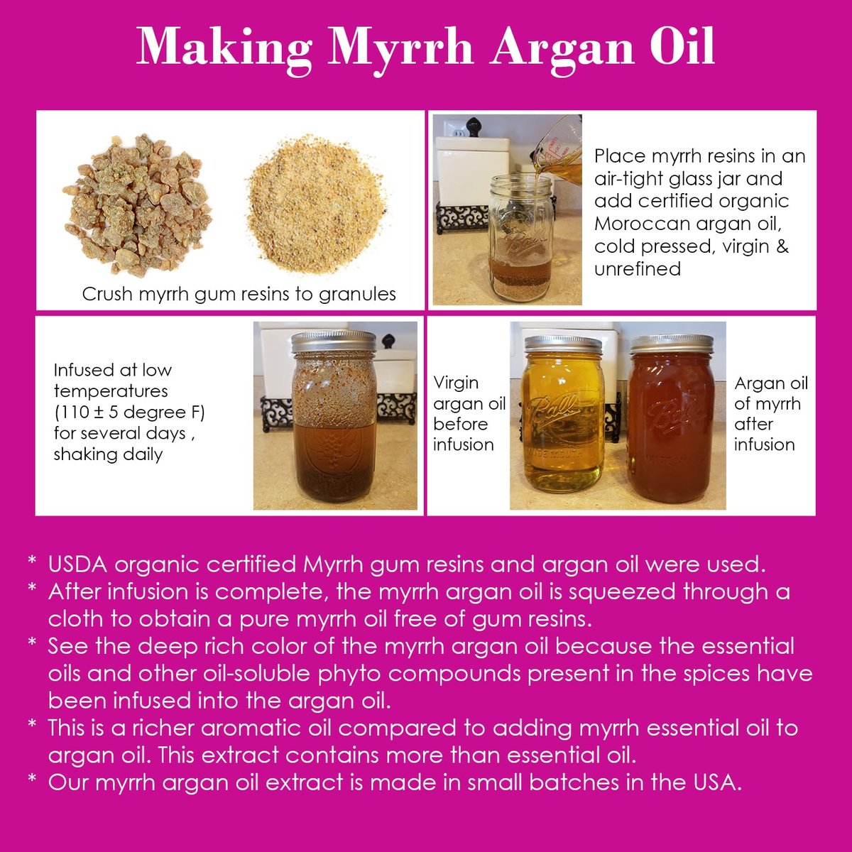 Queen Esther Myrrh Beauty Face Oil - Bulgarian Rose, Argan, Rosehip, Seabuckthorn, Pomegranate Seed - 1 Fl Oz - görsel 5