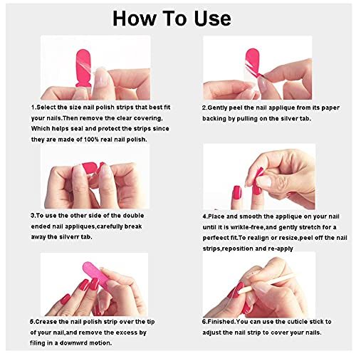 12 Sheets Glitter Nail Wraps - Solid Color Nail Polish Strips, Self-Adhesive Nail Art Stickers for Women & Girls - Shiny Manicure Tips Decor (D21) - görsel 14