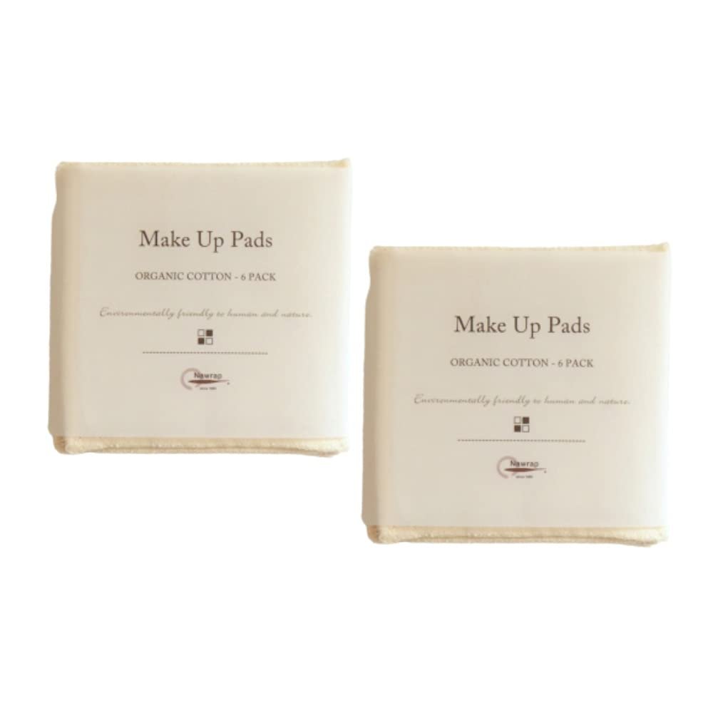 Nawrap Organic Cotton Reusable Make-Up Pads - 12-Pack, Made in Japan - görsel 1