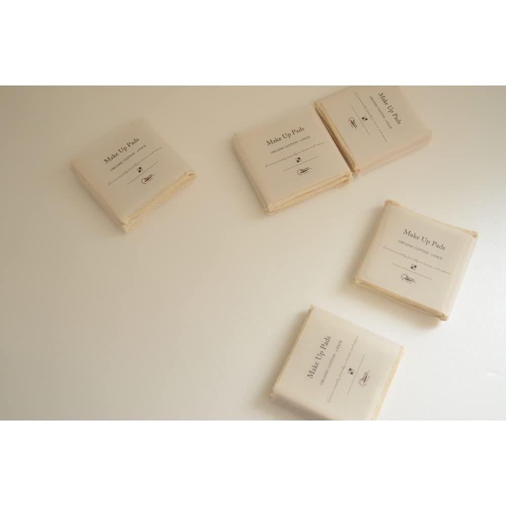 Nawrap Organic Cotton Reusable Make-Up Pads - 12-Pack, Made in Japan - görsel 5