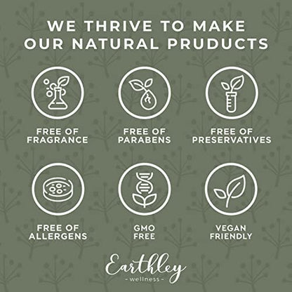 Earthley Wellness Lymphatic Cream – Natural Swelling & Congestion Relief with Castor Oil, Calendula & Yarrow – 8 oz Avelisse