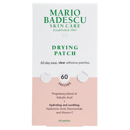 Mario Badescu Drying Patch Blemish Covering - Invisible Spot Treatment with Vitamin C, Vegan & Cruelty Free, Strong Hold (60 Patches, 12mm), Clear Avelisse