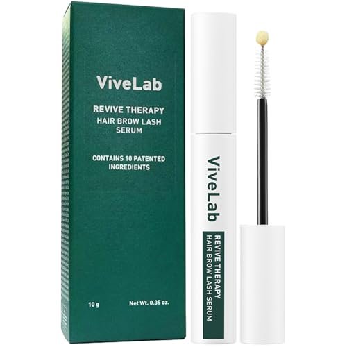 ViveLab Revive Therapy Serum – Natural Eyelash & Eyebrow Enhancer for Thicker Lashes and Brows – Korean Dermatologist-Conceived Hypoallergenic Growth Kit Avelisse