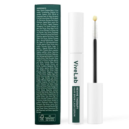 ViveLab Revive Therapy Serum – Natural Eyelash & Eyebrow Enhancer for Thicker Lashes and Brows – Korean Dermatologist-Conceived Hypoallergenic Growth Kit Avelisse