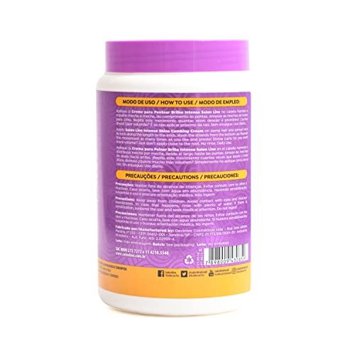 SalonLine Intensive Shine + Frizz Reduction Combing Cream 1kg (35.2oz) – Define All Curls & Hair Textures with Coconut Oil, Mango Oil & Collagen - görsel 4