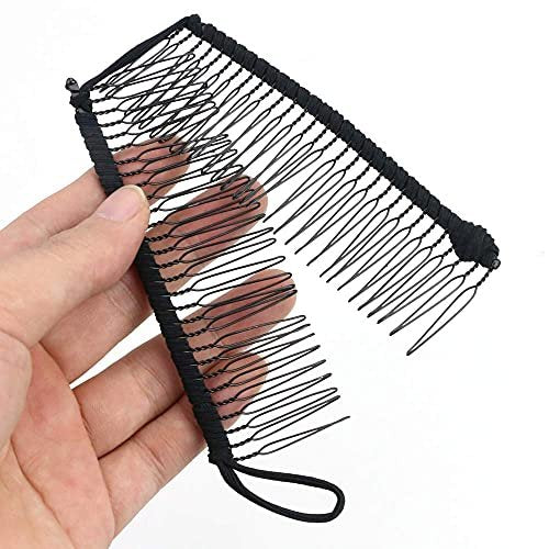 MYEAST Stretchy Banana Clip for Hair - Medium 30-Teeth Vintage Hair Claw for Thick & Curly Hair, Lightweight No-Crease Hair Clincher (Black) - görsel 10