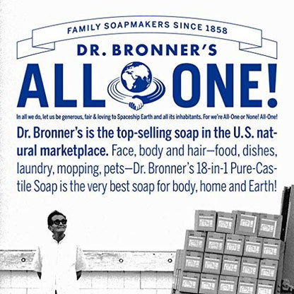 Dr. Bronner's Organic Sugar Soap Variety Pack - 12 oz, 4 Count: Lavender, Peppermint, Tea Tree, & Lemongrass - 4-in-1 Use for Hands, Body, Face & Hair Avelisse