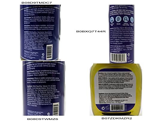 Difeel Biotin Regimen for Hair Growth - 4-Step Shampoo, Condition and Treatment System (4-PC SET) Avelisse