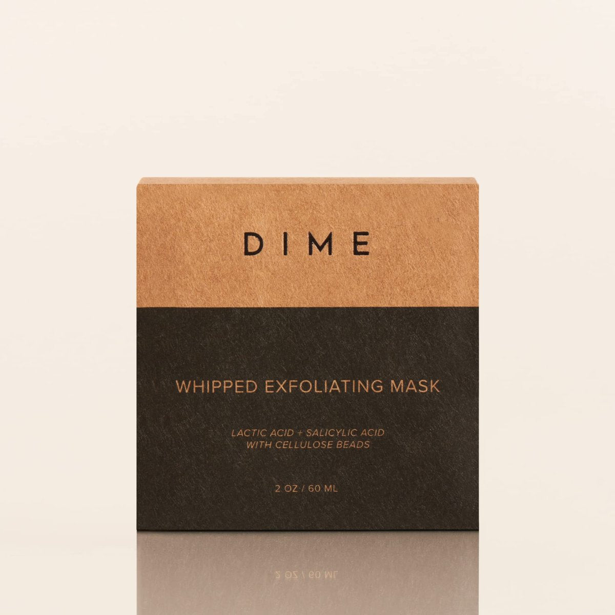 DIME Whipped Exfoliating Face Mask - Gentle Salicylic Acid & Lactic Acid Scrub with Cellulose Beads, Pore Cleansing & Smoothing Facial Exfoliator, 2 oz Avelisse