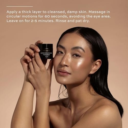 DIME Whipped Exfoliating Face Mask - Gentle Salicylic Acid & Lactic Acid Scrub with Cellulose Beads, Pore Cleansing & Smoothing Facial Exfoliator, 2 oz Avelisse