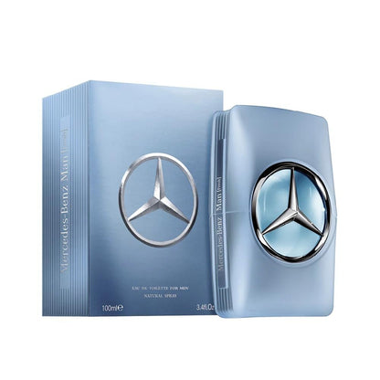 Mercedes-Benz Man Fresh Eau de Toilette for Men - Long Lasting Cologne with Bergamot & Cedarwood - 3.4 oz Avelisse