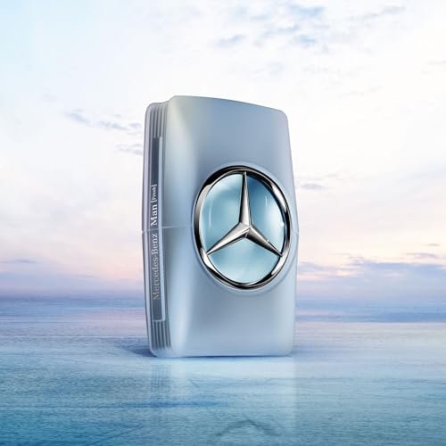 Mercedes-Benz Man Fresh Eau de Toilette for Men - Long Lasting Cologne with Bergamot & Cedarwood - 3.4 oz Avelisse