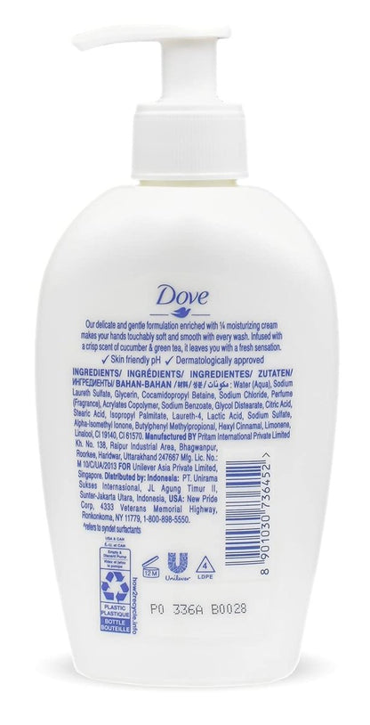 Dove Nourishing Hand Wash Variety 3-Pack (250ml Each) – Deeply Nourishing, Shea Butter & Warm Vanilla, Cucumber & Green Tea Avelisse