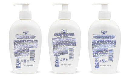 Dove Nourishing Hand Wash Variety 3-Pack (250ml Each) – Deeply Nourishing, Shea Butter & Warm Vanilla, Cucumber & Green Tea Avelisse