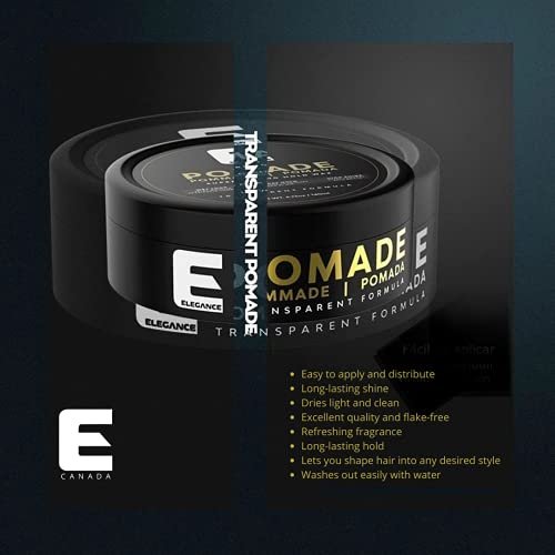 Elegance Hair Pomade - Super Strong Hold Wax, Long-Lasting Shine, 4.73 oz - görsel 8