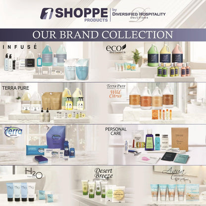 Terra Pure Spa Collection Amenities Set - Shampoo, Conditioner, Hand/Body Wash, and Lotion - 10.14 oz Pumps (Pack of 4) Avelisse