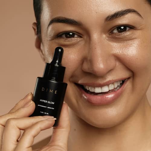 DIME Beauty Hyper Glow Vitamin C Face Serum for Dark Spots and Brightening with Ferulic Acid, Resveratrol and Hyaluronic Acid, Firming Glow Serum, Vegan, Cruelty-Free, 1 oz / 30 ml Avelisse