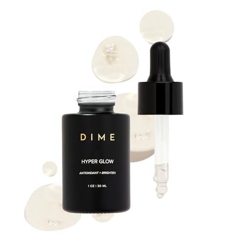 DIME Beauty Hyper Glow Vitamin C Face Serum for Dark Spots and Brightening with Ferulic Acid, Resveratrol and Hyaluronic Acid, Firming Glow Serum, Vegan, Cruelty-Free, 1 oz / 30 ml Avelisse