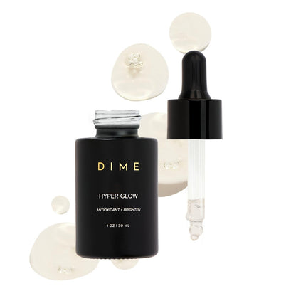 DIME Beauty Hyper Glow Vitamin C Face Serum for Dark Spots and Brightening with Ferulic Acid, Resveratrol and Hyaluronic Acid, Firming Glow Serum, Vegan, Cruelty-Free, 1 oz / 30 ml Avelisse