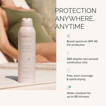 MDSolarSciences Quick Dry Body Spray SPF 40 – Water-Resistant Broad Spectrum Sunscreen with Indian Gooseberry, Vitamin C & Antioxidants, Non-Aerosol, Sensitive Skin Safe (6 Fl Oz) Avelisse