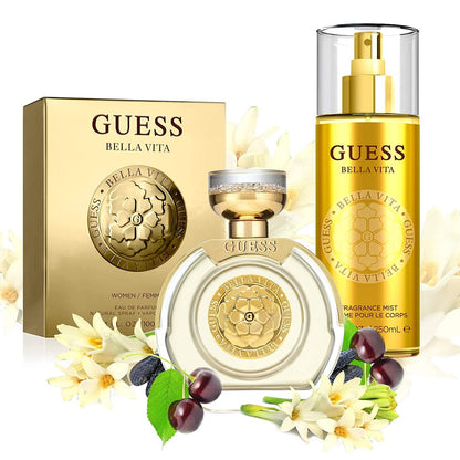 GUESS Bella Vita Fragrance Body Mist Spray for Women – Fruity, 8.4 Fl Oz Avelisse