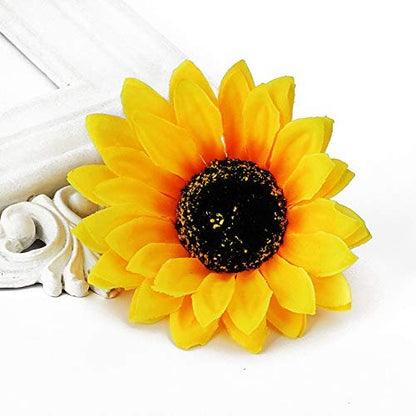 Sunflower Hair Barrettes for Women & Girls – 4-Pack Daisy Alligator Hair Clips for Summer Beach Style