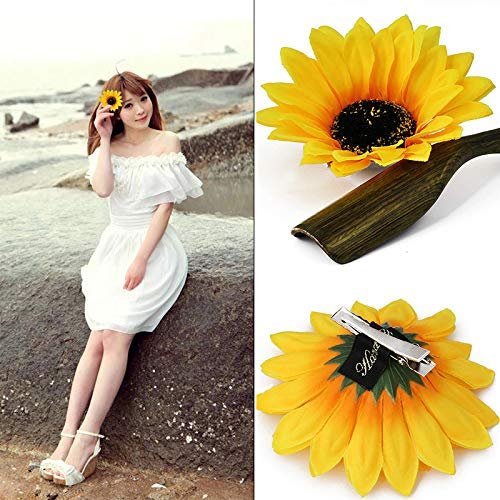 Sunflower Hair Barrettes for Women & Girls – 4-Pack Daisy Alligator Hair Clips for Summer Beach Style - görsel 3