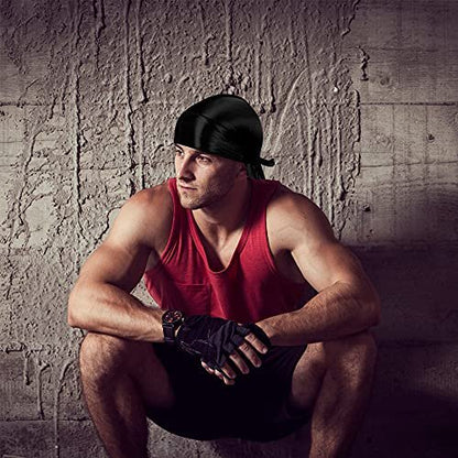 DACKRITO 2-Piece Silky Durag Pack for Men and Women – Premium Satin Doo Rag Headwrap with Long Tail for 360 Waves
