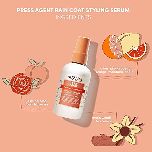 Mizani Press Agent Blow Dry Serum – Heat Protection & Moisturizing Serum for Dry, Frizzy Hair with Argan Oil Avelisse