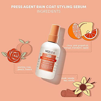 Mizani Press Agent Blow Dry Serum – Heat Protection & Moisturizing Serum for Dry, Frizzy Hair with Argan Oil Avelisse