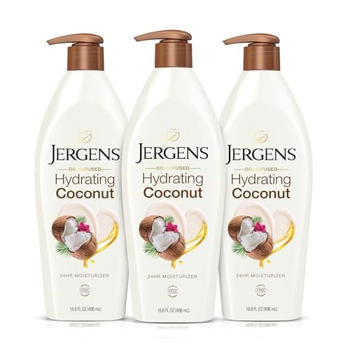 Jergens Hydrating Coconut Body Lotion – 3-Pack of 16.8 oz Bottles for Dry Skin Relief with Coconut Oil - görsel 2