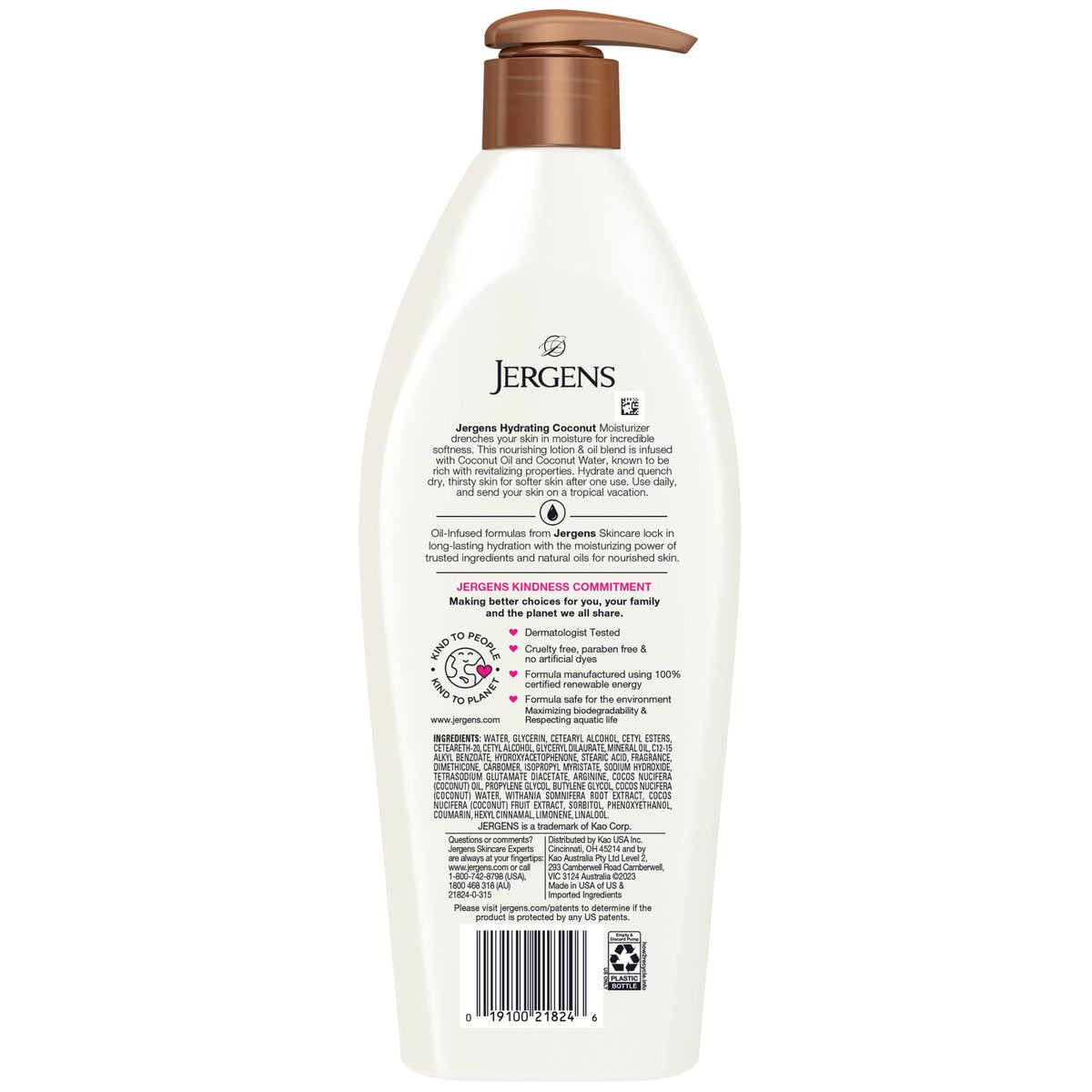 Jergens Hydrating Coconut Body Lotion – 3-Pack of 16.8 oz Bottles for Dry Skin Relief with Coconut Oil - görsel 13