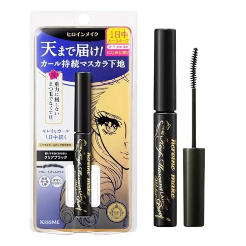 Heroine Make Mascara Base – Clear Lash Primer for Curl, Volume & Length with Argan Oil, Camellia Oil & Squalane | Transparent Mascara Primer | Made in Japan Avelisse
