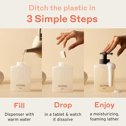 Skipper Foaming Hand Soap Tablet Refills - 12 Pack - 96 fl oz Total - Compostable Packaging - Variety Fragrance Pack Avelisse