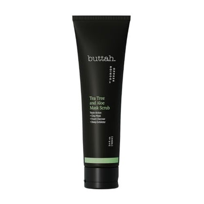 Buttah Skin Tea Tree & Aloe Exfoliating Scrub 3oz - Multi-Tasking Cleanser for Men & Women - Black-Owned Skincare Avelisse