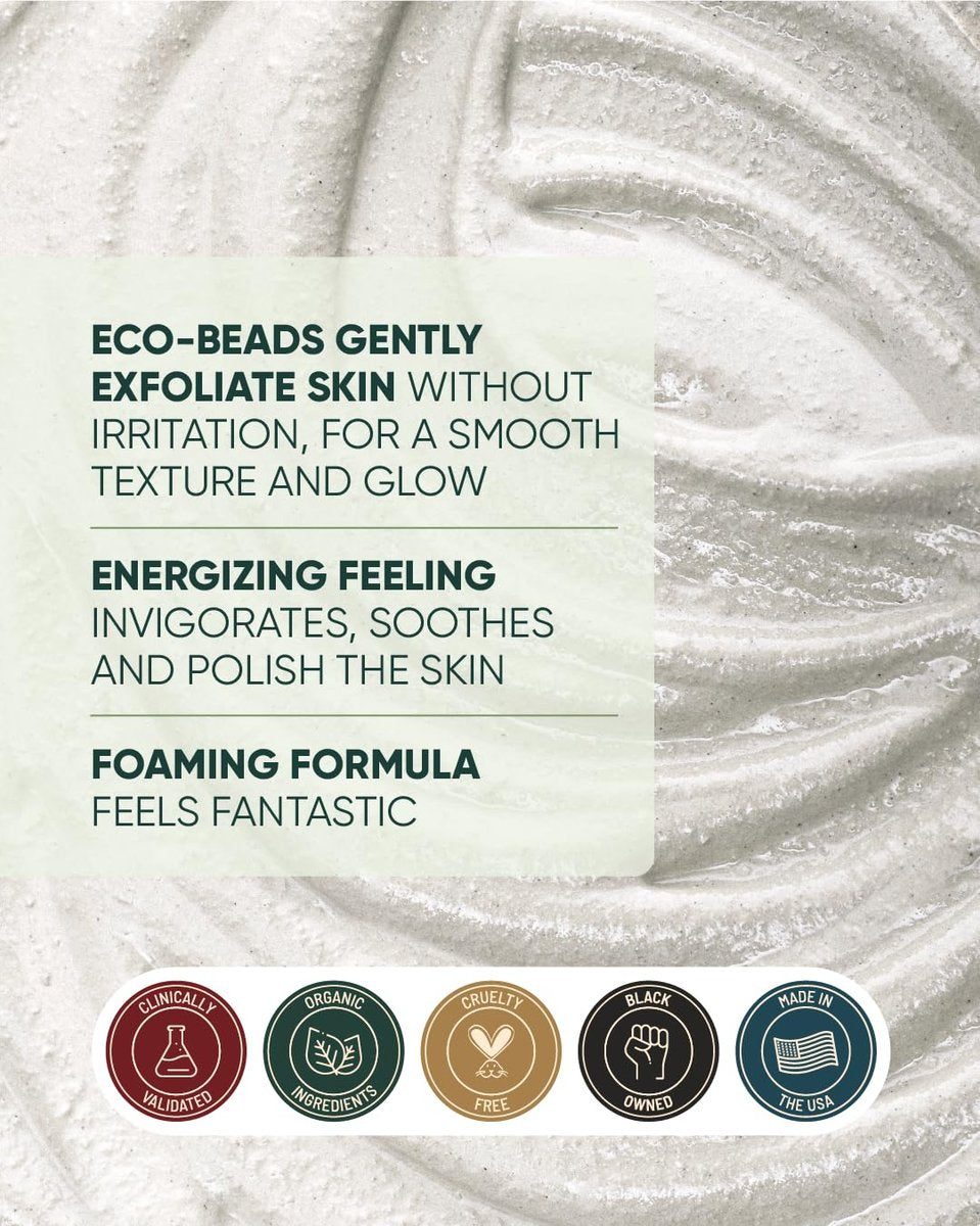 Buttah Skin Tea Tree & Aloe Exfoliating Scrub 3oz - Multi-Tasking Cleanser for Men & Women - Black-Owned Skincare Avelisse