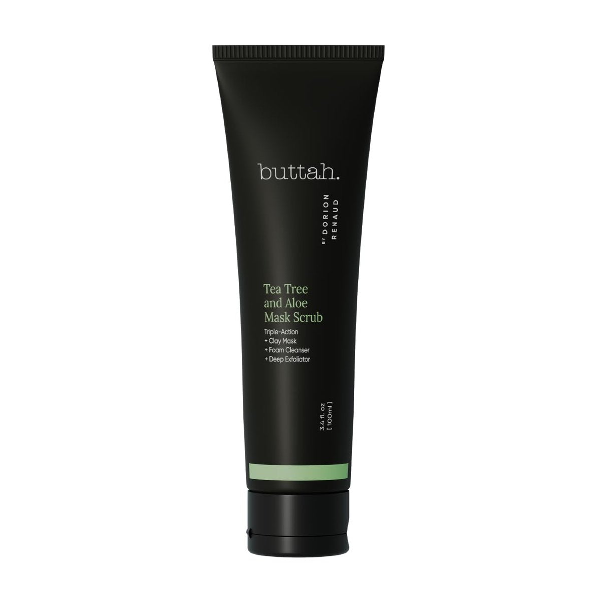 Buttah Skin Tea Tree & Aloe Exfoliating Scrub 3oz - Multi-Tasking Cleanser for Men & Women - Black-Owned Skincare Avelisse