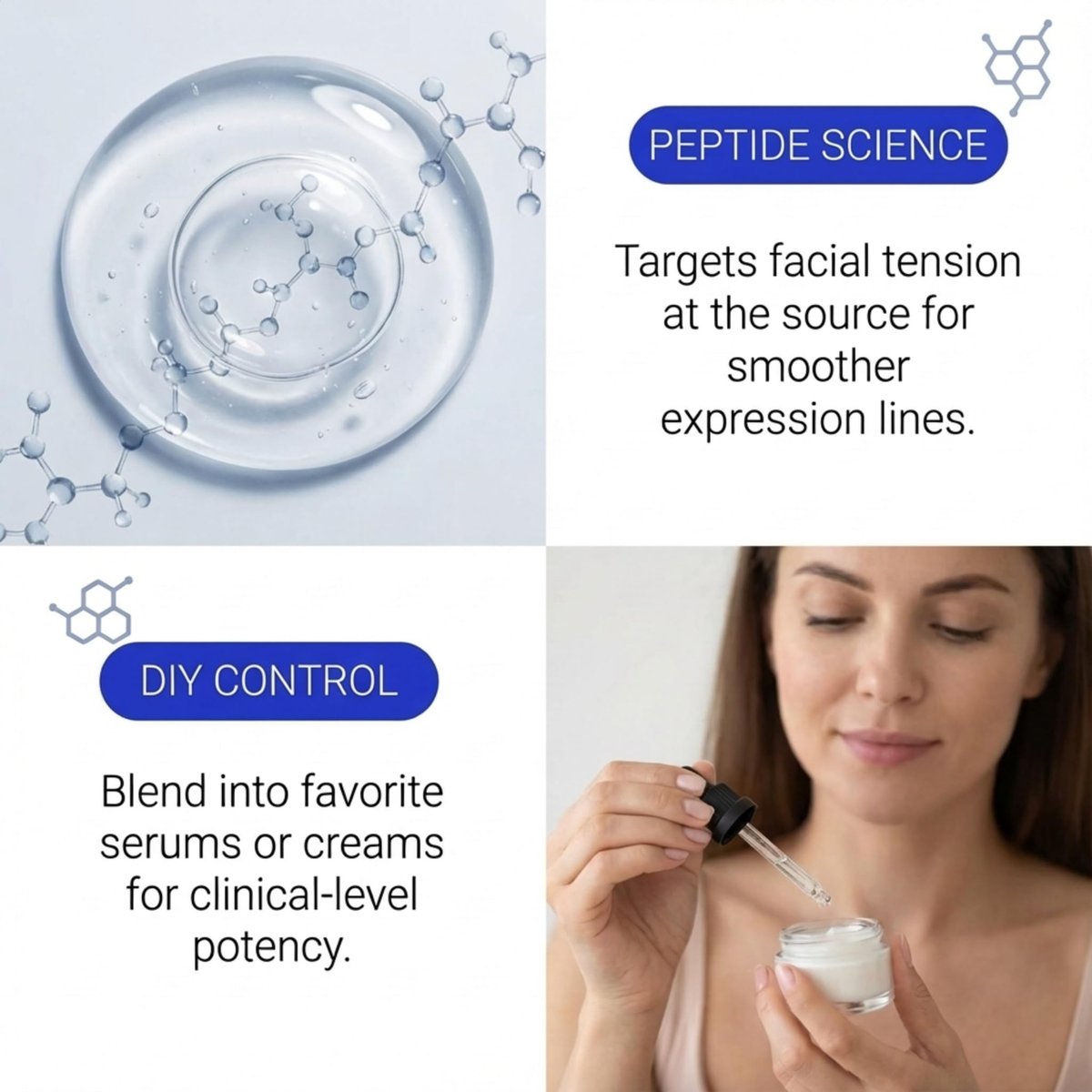 Skin Perfection Snap 8 Peptides Serum for Face – Anti-Aging Peptide Serum with Hyaluronic Acid for Fine Lines & Wrinkles, DIY Peptide Face Mix with Any Skincare, 0.5 oz Avelisse