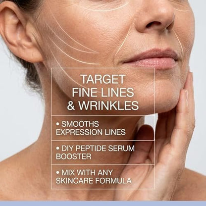Skin Perfection Snap 8 Peptides Serum for Face – Anti-Aging Peptide Serum with Hyaluronic Acid for Fine Lines & Wrinkles, DIY Peptide Face Mix with Any Skincare, 0.5 oz Avelisse