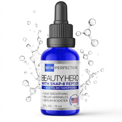 Skin Perfection Snap 8 Peptides Serum for Face – Anti-Aging Peptide Serum with Hyaluronic Acid for Fine Lines & Wrinkles, DIY Peptide Face Mix with Any Skincare, 0.5 oz Avelisse