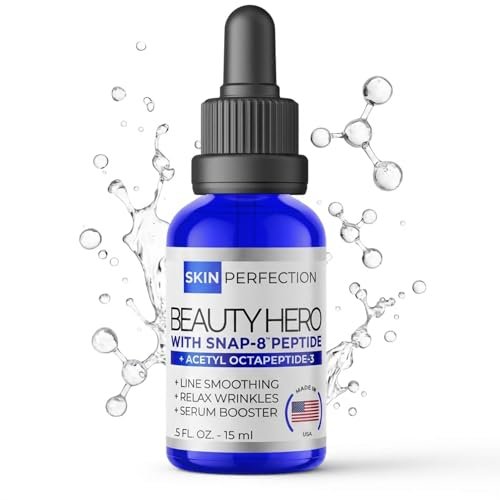Skin Perfection Snap 8 Peptides Serum for Face – Anti-Aging Peptide Serum with Hyaluronic Acid for Fine Lines & Wrinkles, DIY Peptide Face Mix with Any Skincare, 0.5 oz Avelisse