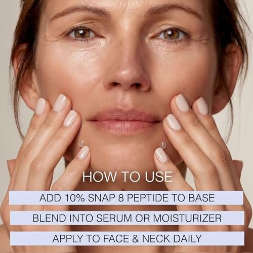 Skin Perfection Snap 8 Peptides Serum for Face – Anti-Aging Peptide Serum with Hyaluronic Acid for Fine Lines & Wrinkles, DIY Peptide Face Mix with Any Skincare, 0.5 oz Avelisse