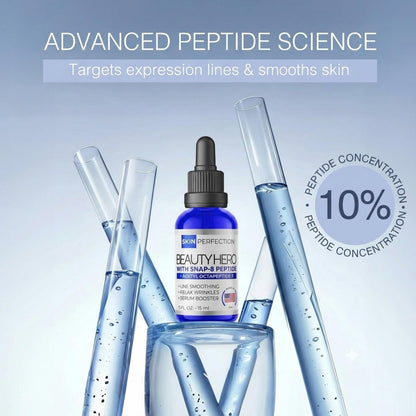 Skin Perfection Snap 8 Peptides Serum for Face – Anti-Aging Peptide Serum with Hyaluronic Acid for Fine Lines & Wrinkles, DIY Peptide Face Mix with Any Skincare, 0.5 oz Avelisse