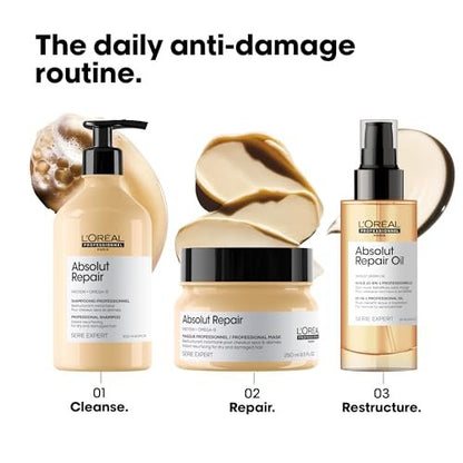 L'Oréal Professionnel Paris Absolut Repair Hair Mask – Nourishing Protein Treatment for Dry & Damaged Hair, 250ml Avelisse