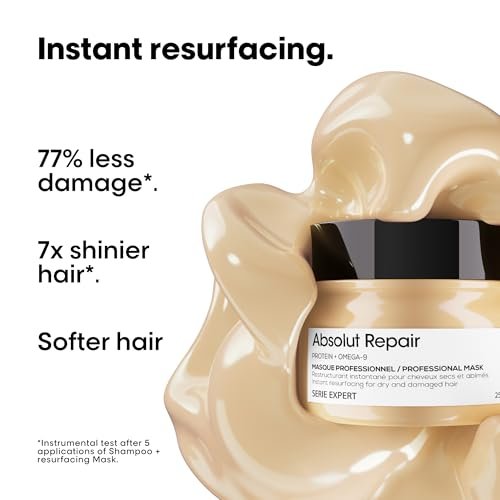 L'Oréal Professionnel Paris Absolut Repair Hair Mask – Nourishing Protein Treatment for Dry & Damaged Hair, 250ml Avelisse