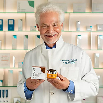 Lancer Skincare Instant Brightening Booster with 30% Vitamin C and Turmeric - Exfoliating Anti-Aging Night Cream, 1.7 oz