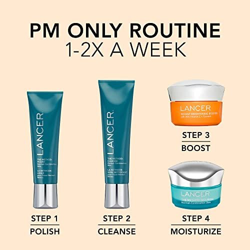 Lancer Skincare Instant Brightening Booster with 30% Vitamin C and Turmeric - Exfoliating Anti-Aging Night Cream, 1.7 oz - görsel 14