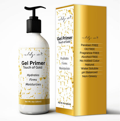 IndulgeMe Conductive Gel - Facial Hydrating Leave-On Gel Primer with Hyaluronic Acid, Collagen Peptide, Niacinamide, Vitamin E, Gold Foil - 6 Fl Oz Avelisse