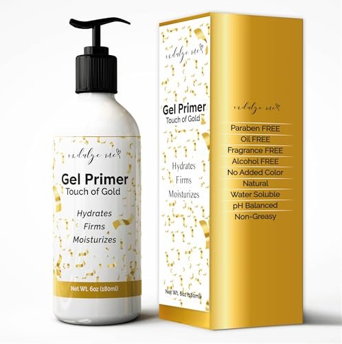 IndulgeMe Conductive Gel - Facial Hydrating Leave-On Gel Primer with Hyaluronic Acid, Collagen Peptide, Niacinamide, Vitamin E, Gold Foil - 6 Fl Oz Avelisse
