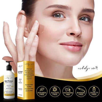 IndulgeMe Conductive Gel - Facial Hydrating Leave-On Gel Primer with Hyaluronic Acid, Collagen Peptide, Niacinamide, Vitamin E, Gold Foil - 6 Fl Oz Avelisse